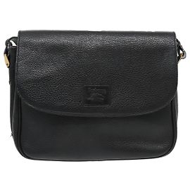 Borsa a tracolla con patta Burberry in pelle Nero