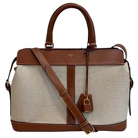 Céline Celine Cabas de France Bolsa 2 em 1/Bolsa de Ombro Marrom