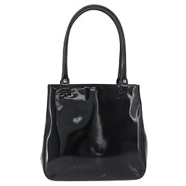 Salvatore Ferragamo Vintage Lackleder Schwarz