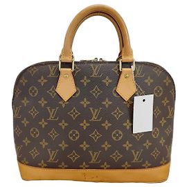 Louis Vuitton Alma Handbag Monogram Canvas MM Brown