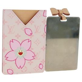 LOUIS VUITTON Monogram Cherry Blossom Etui Mirror Pink M92019 LV Auth 178799SAV Pink