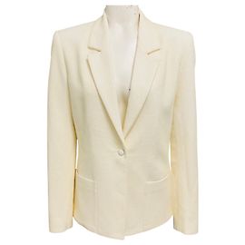 RtA Ivory Sasha Studded Blazer Jacket in White Stone Beige