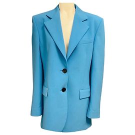 Autre Marque Blaue Classic Two Button Blazer Jacke Kwaidan Editions Blau