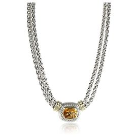 David Yurman Yellow Gold & Sterling Silver Citrine Double Chain Albion Necklace Other