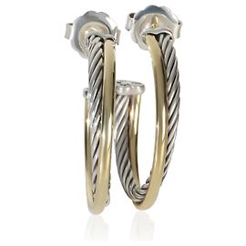 Orecchini a cerchio Crossover in oro giallo e argento sterling David Yurman Altro
