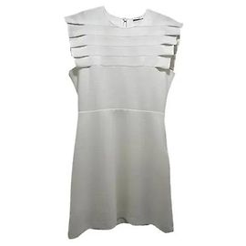 Sandro Vestido Corto Blanco Blanco