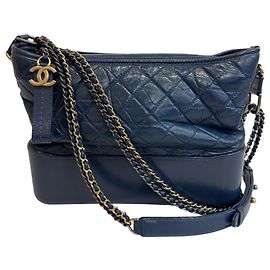 Borsa Hobo Chanel Gabrielle Small Blu