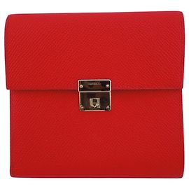 Hermès Hermes Click 12 Compact Wallet Tri-fold in Pink Pink