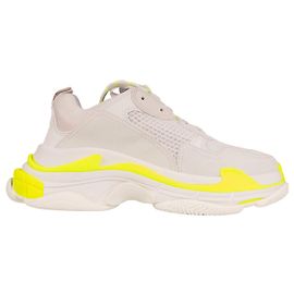 Balenciaga Triple S Sneaker Synthetic White Fluo Yellow Men EU 42 Other