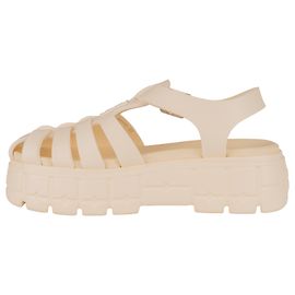 Miu Miu EVA Platform Cage Sandals Rubber Ivory Women EU 37 Eggshell
