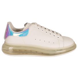 Alexander McQueen Oversized Sneaker mit transparenter Sohle Weiß Irisierend Herren EU 44 Weiß Andere
