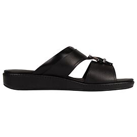 Prada Saffiano Leather Buckle Slide Sandals Black Men EU 43 / US 9.5 Black