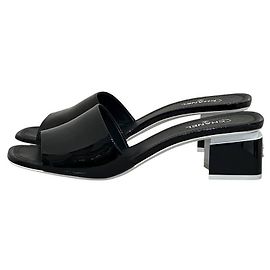 Chanel Black Patent Leather Heeled Mules - Size 41 Pre-owned Other