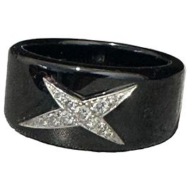 Mauboussin Demon Star Black Ceramic and Diamond Ring Black