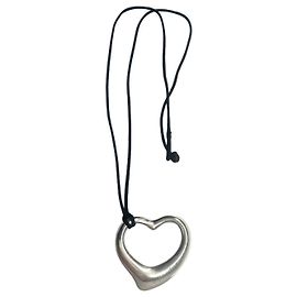 Collana Tiffany & Co. Elsa Peretti Open Heart in Argento Silver hardware
