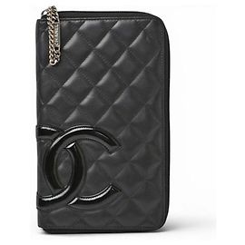 Chanel Long Cambon Style Black Wallet Black