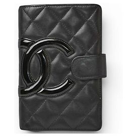 Cartera bi-fold negra Chanel Negro