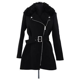 Abrigo de algodón negro Claudie Pierlot Talla S Negro