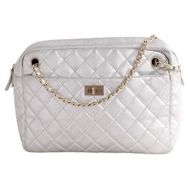 Chanel Borsa a tracolla Camera argento Argento