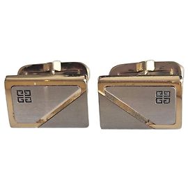 Givenchy G Cube Manschettenknöpfe Silber Gold hardware