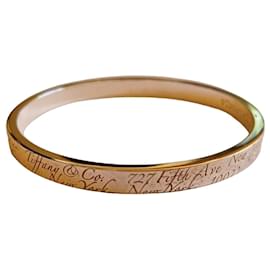 Tiffany & Co. Notes Sterling Silver Bangle Bracelet Silvery