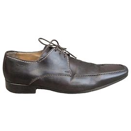 Yves Saint Laurent Rive Gauche Derbies in pelle Marrone