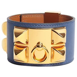 Hermès Blue Collier de Chien bracelet Blue