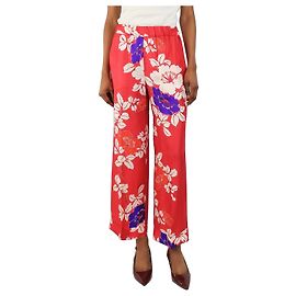 Parosh Hose mit rosa floralem Print - Größe XS Pink