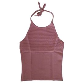 Autre Marque Anna Molinari Pink Knit Halter Neck Top Pink