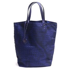 Sac cabas Bottega Veneta Intreccio Illusion Noir Bleu