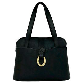 Christian Dior Vintage Black Leather Handbag Black