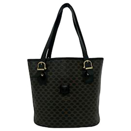 Céline Sac cabas en cuir Celine Magadam Blazon Triomphe Pattern Marron Noir