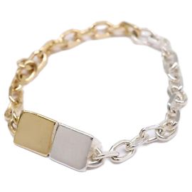 Bottega Veneta Ag925 Anello a catena bicolore Argento D'oro