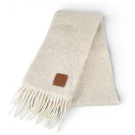 Echarpe de lã de mohair Loewe Branco