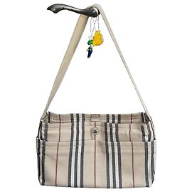 Bolsa de ombro Burberry Haymarket Check Bege Outro