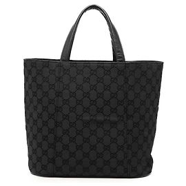 Gucci Black GG Canvas Tote Black