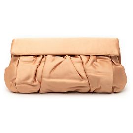 Clutch in raso plissettato marrone Miu Miu Marrone