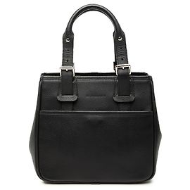 Burberry Black Leather Handbag Black
