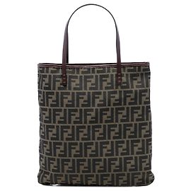 Fendi Brown Zucca Canvas Tote Brown