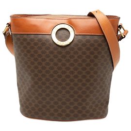 Céline Borsa a secchiello Celine in tela rivestita Macadam marrone Marrone