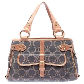 Céline Borsa Celine Blue Macadam Denim Blu
