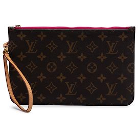 Pochette Louis Vuitton Monogram Neverfull MM Marrón Castaño