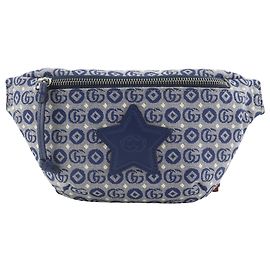 Gucci Blue Kids GG Canvas Star Web Belt Bag Blue