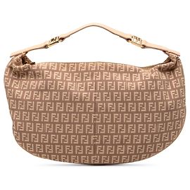 Fendi Bolsa Hobo em lona Zucchino bege Bege