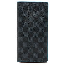 Louis Vuitton Black Damier Graphite Brazza Long Wallet Black