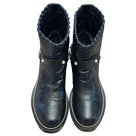 Botines Balenciaga Moto en piel negra Negro