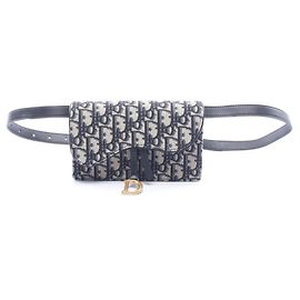 Christian Dior Dior SADDLE Saddle Bag Marrone Blu navy