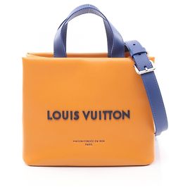 Sac cabas en cuir orange Louis Vuitton Orange