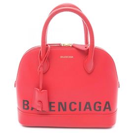 Balenciaga Ville Top Handle S Lederhandtasche Rot