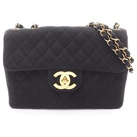 Borsa a Spalla Chanel Large Matelassé Nera Nero